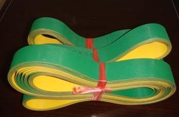 黄绿尼龙片基带/纺织锭带龙带/高速磨床工业传动传送带