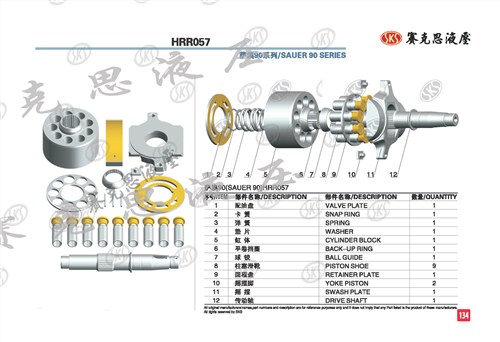 sauer danfoss HRR057 國(guó)產(chǎn) 主泵維修供