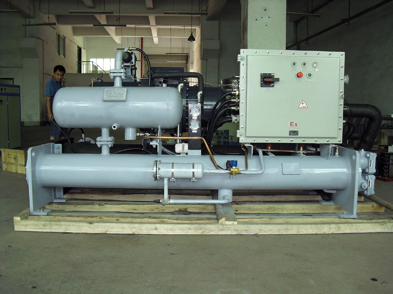 汉中冷冻机实力热销注塑专用50HP防爆型工业冷水机