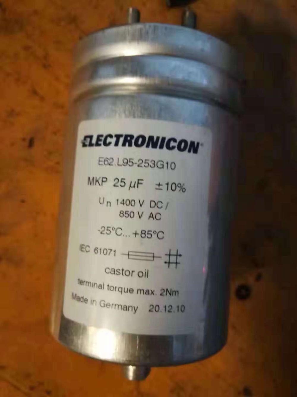 ELECTRONICON  253.620-30651 E62.C58-102E10 , MPP 1μF ±5%电容