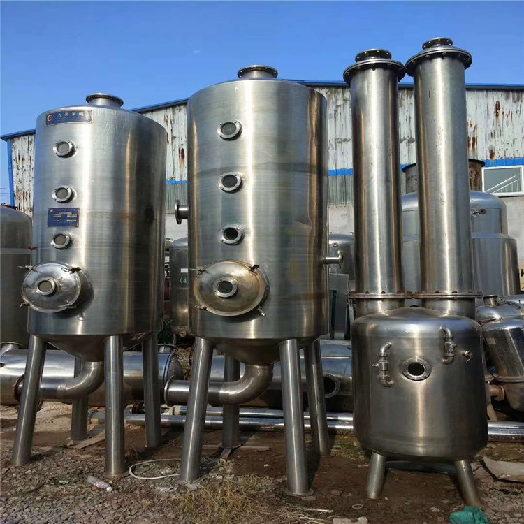 回收二手蒸发器 2吨单效蒸发器 钛材强制循环蒸发器