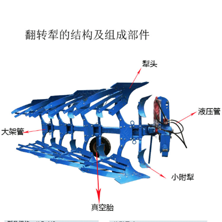 供应农用耕地液压翻转犁 开荒耕地栅条犁