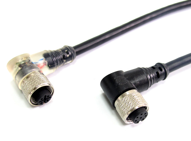 连接螺纹—180° 针型M12连接器 带电缆