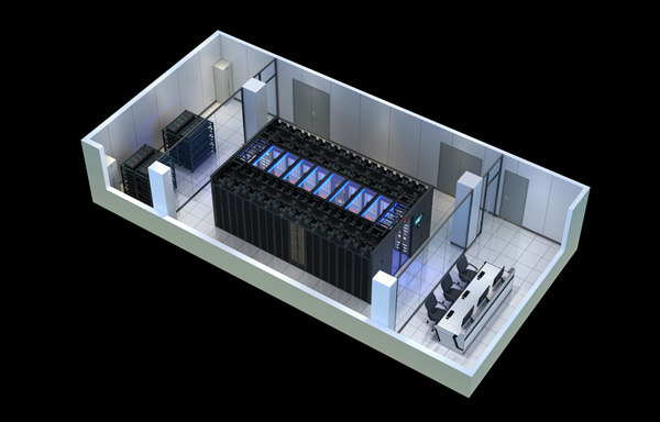 长沙3D机房效果图设计，UPS配电室俯视图制作